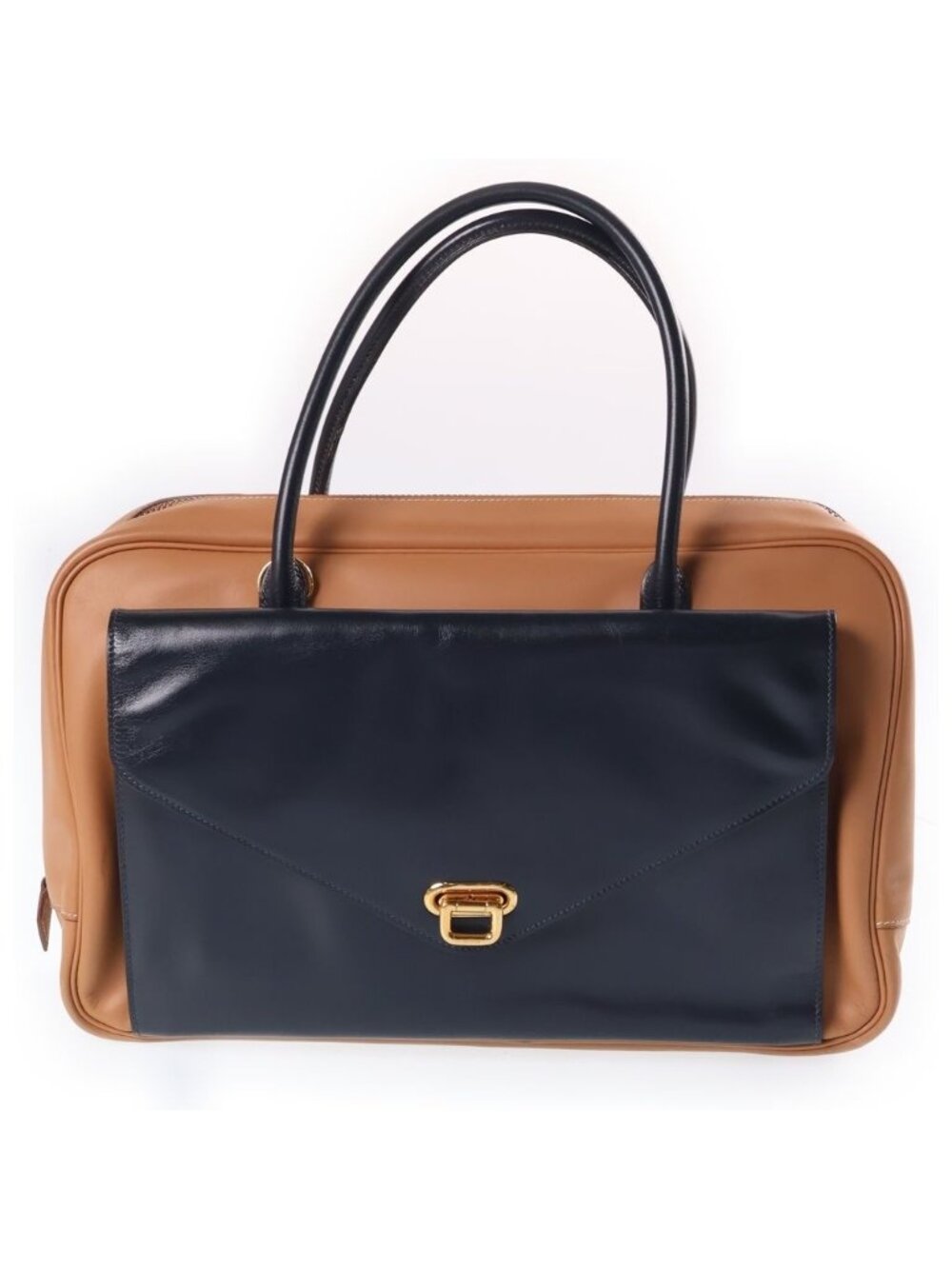 Hermes Lorraine Handbag Voga River Box Calf Gold
